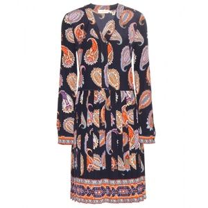 Tory Burch Silk Pleated Long Sleeve Dress - size 6